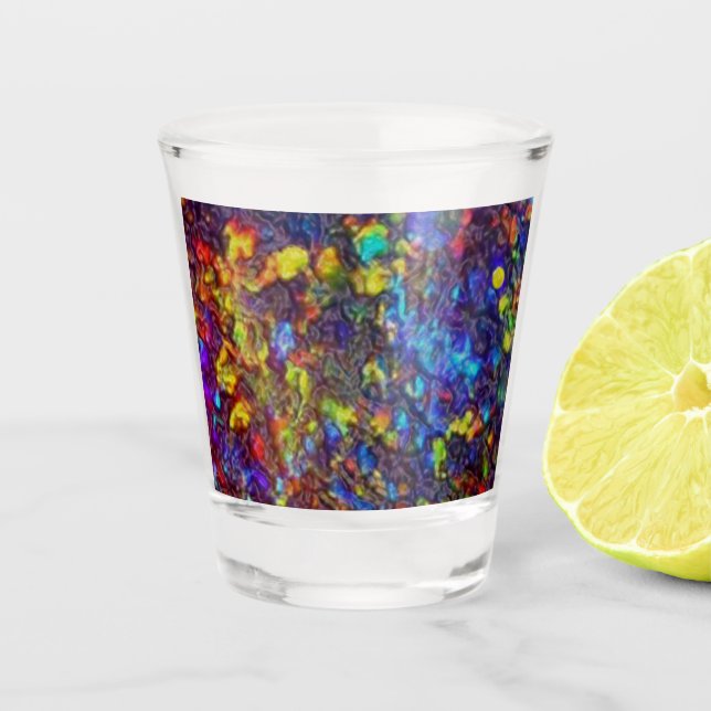 Vaso De Chupito Cera colorida fundida - (Anverso)