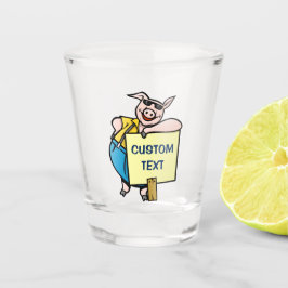 Vaso De Chupito Cerdo con Rótulo