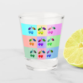 Vaso De Chupito Cerezas coloridas - Arte pop