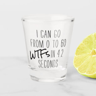 Vaso De Chupito Cero a 60 WTF   Cita divertida de bebidas para adu