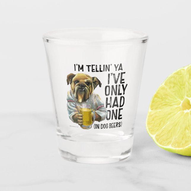 Vaso De Chupito Cervezas de perro con vidrio caliente (Anverso)