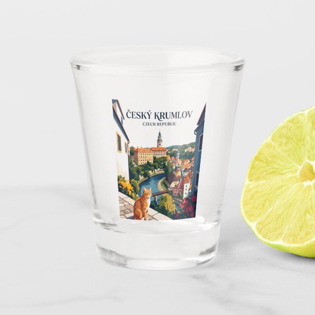 Vaso De Chupito Cesky Krumlov República Checa (Anverso)