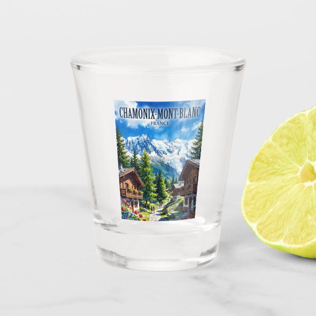 Vaso De Chupito Chamonix-Mont-Blanc Francia (Anverso)