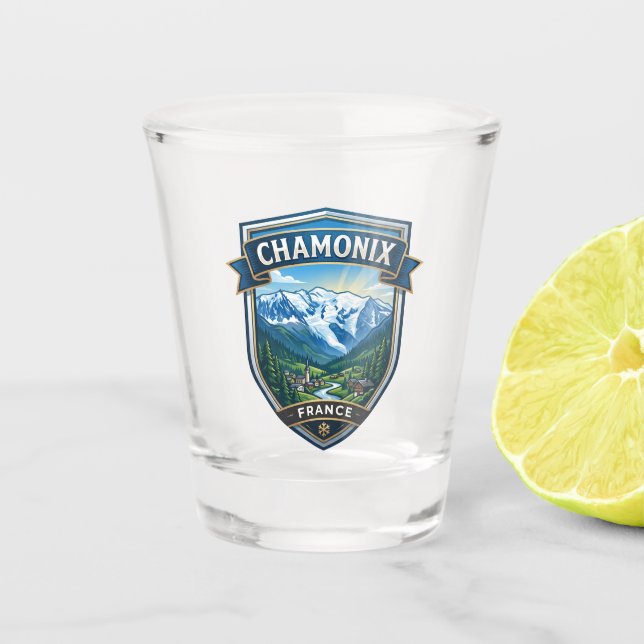 Vaso De Chupito Chamonix Mont Blanc Francia (Anverso)