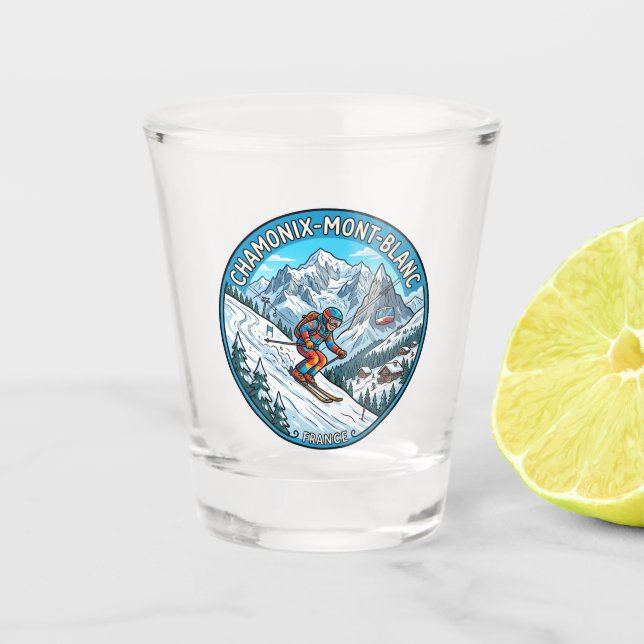Vaso De Chupito Chamonix Mont Blanc Francia (Anverso)