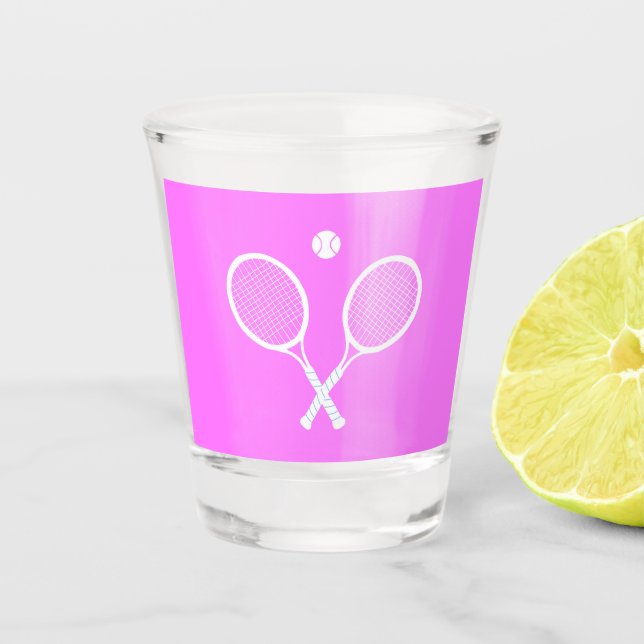 Vaso De Chupito Chaquetas de tenis y bolas (Anverso)