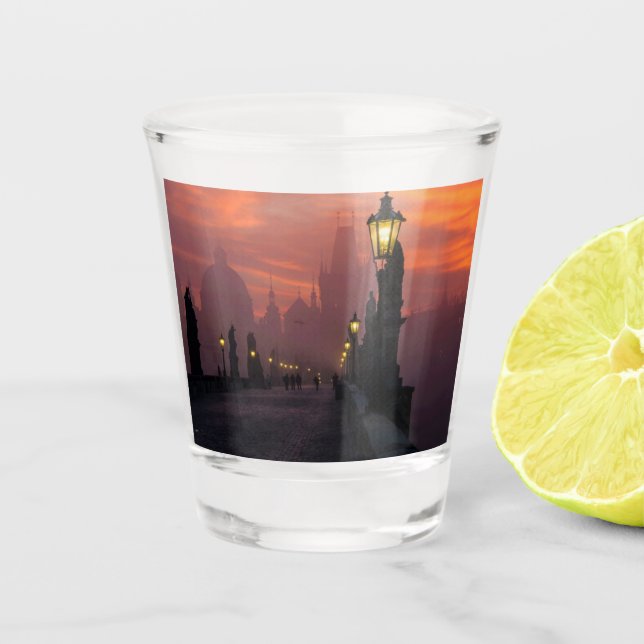 Vaso De Chupito Charles Bridge Prague (Anverso)