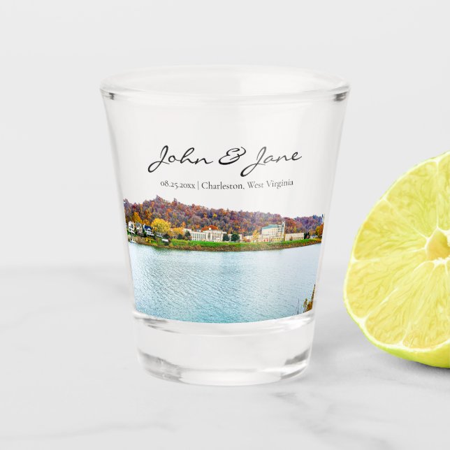 Vaso De Chupito Charleston West Virginia (Anverso)