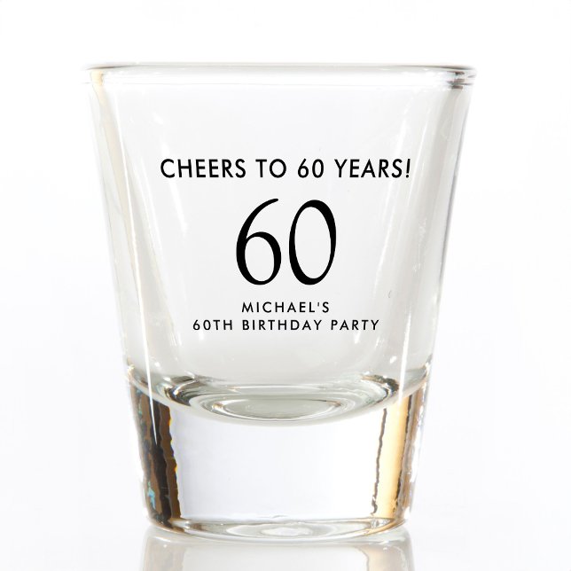 Vaso De Chupito Cheers to 60 Years 60th Birthday Party (Subido por el creador)