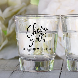 Vaso De Chupito Cheers Y'All Boda