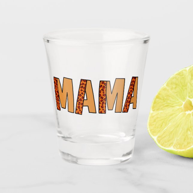 Vaso De Chupito Cheetah Print Leopard Mom (Anverso)