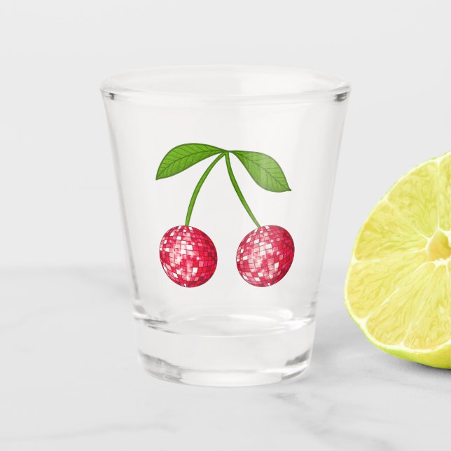 Vaso De Chupito Cherry Disco Ball Shot Glass (Anverso)