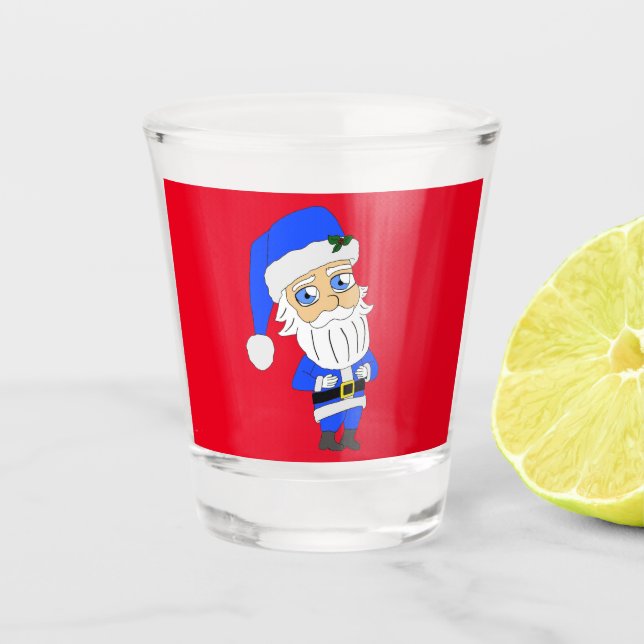 Vaso De Chupito Chibi Blue Suit Santa (Anverso)