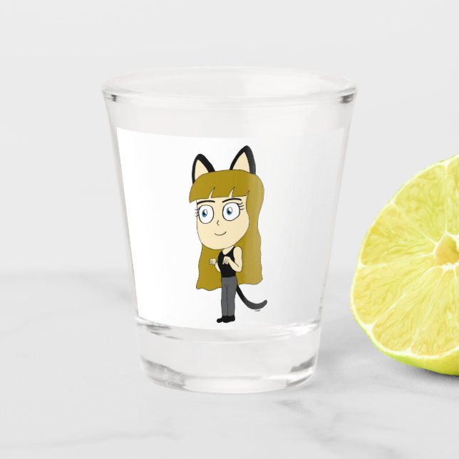 Vaso De Chupito chibi catgirl (Anverso)