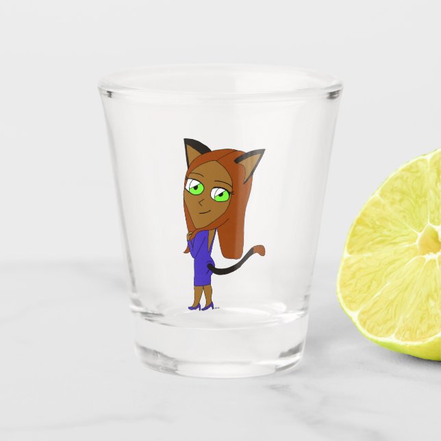 Vaso De Chupito chibi catgirl (Anverso)