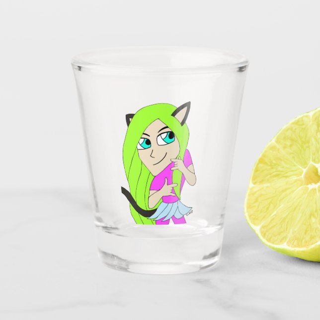 Vaso De Chupito chibi catgirl (Anverso)