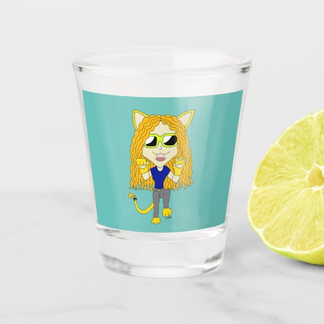 Vaso De Chupito Chibi Chica con pezuñas (Anverso)