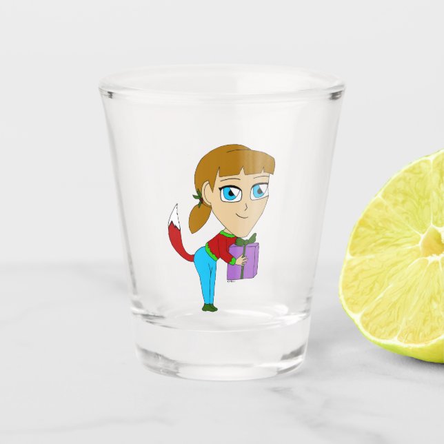 Vaso De Chupito chibi foxy chica (Anverso)