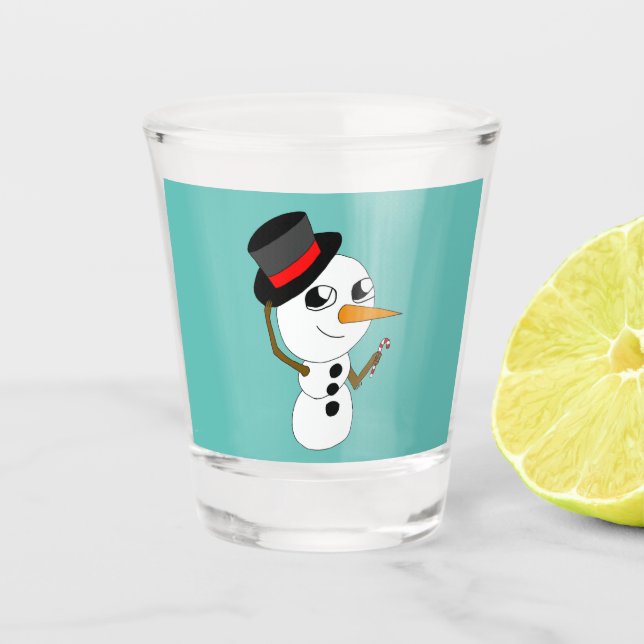 Vaso De Chupito chibi smowman shot glass (Anverso)