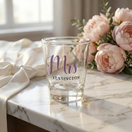 Vaso De Chupito Chic Custom Mrs Newlywed Typography