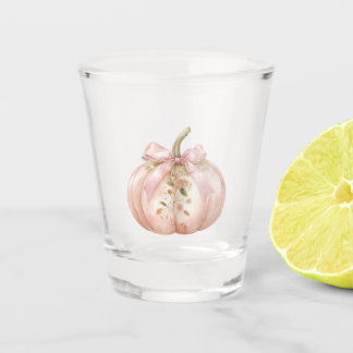 Vaso De Chupito Chic Deslucido Floral Calabaza Coqueta Otoño Rosa