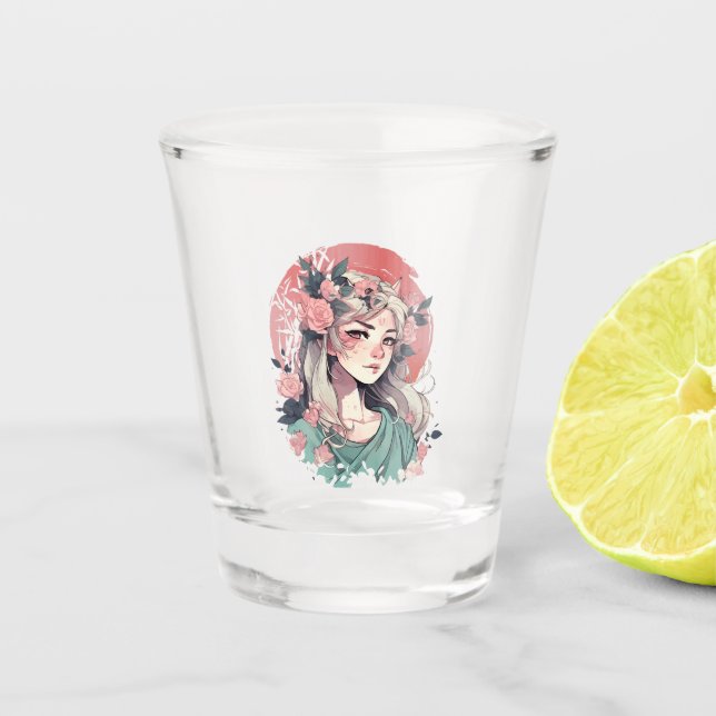 Vaso De Chupito Chica Anime Bonita (Anverso)