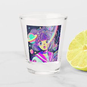 Vaso De Chupito Chica de Kawaii Anime Disparó Vidrio