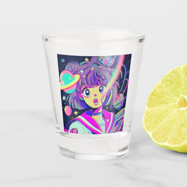 Vaso De Chupito Chica de Kawaii Anime Disparó Vidrio (Anverso)