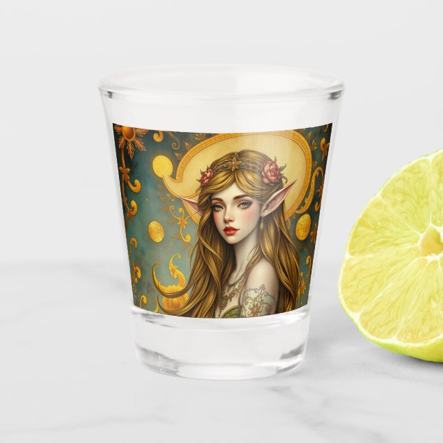 Vaso De Chupito Chica del Elf Whimsical (Anverso)
