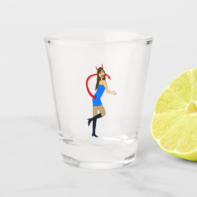 Vaso De Chupito chica diablo (Anverso)