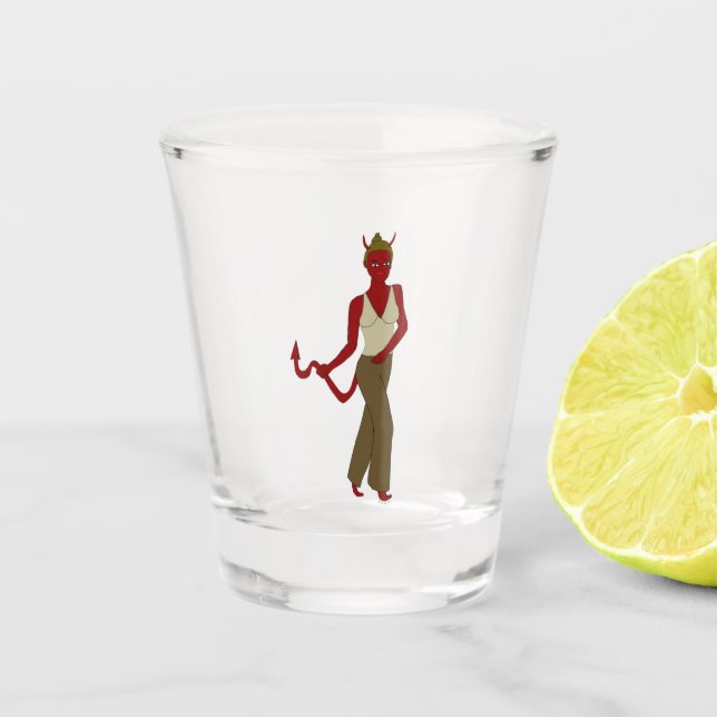 Vaso De Chupito chica diablo (Anverso)