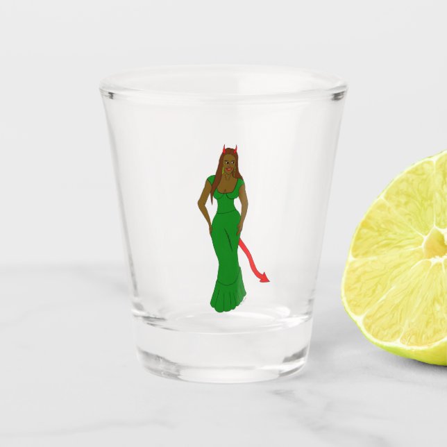 Vaso De Chupito chica diablo (Anverso)