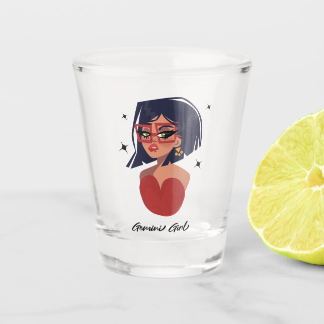 Vaso De Chupito Chica Gemini (Anverso)