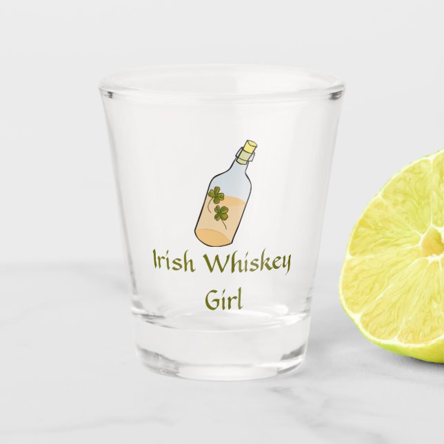 Vaso De Chupito Chica irlandés de Whiskey (Anverso)