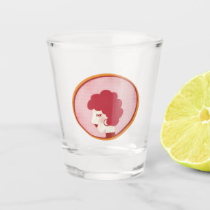 Vaso De Chupito Chica Redhead en el espejo