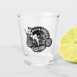 Vaso De Chupito Chica Rockabilly Garage Pin Up