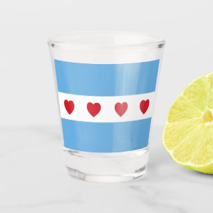 Vaso De Chupito Chicago Love Vidrio caliente
