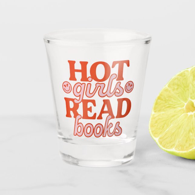 Vaso De Chupito Chicas Calientes Leen Libros (Anverso)