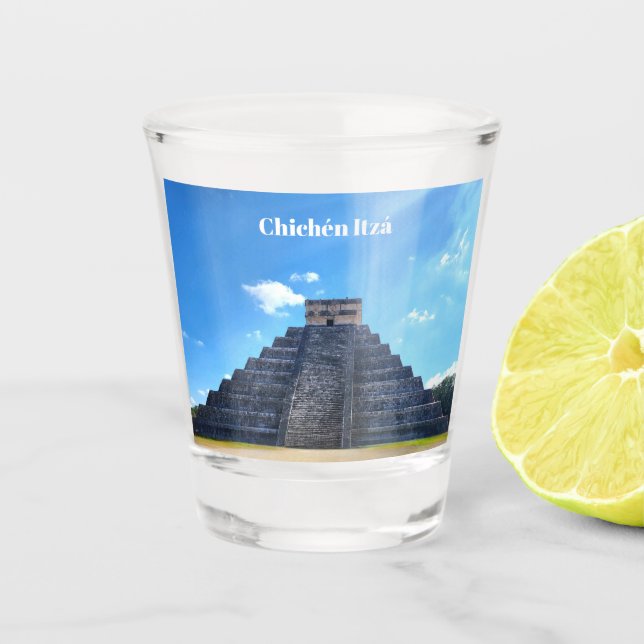 Vaso De Chupito Chichén Itzá Mexico Souvenir (Anverso)