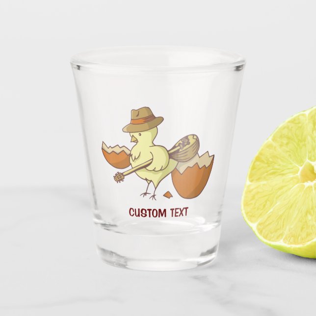 Vaso De Chupito Chick de Pascua con Bouzouki (Anverso)