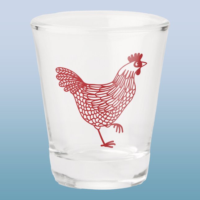 Vaso De Chupito Chicken Hen Beer (Chicken hen poultry shot glass)