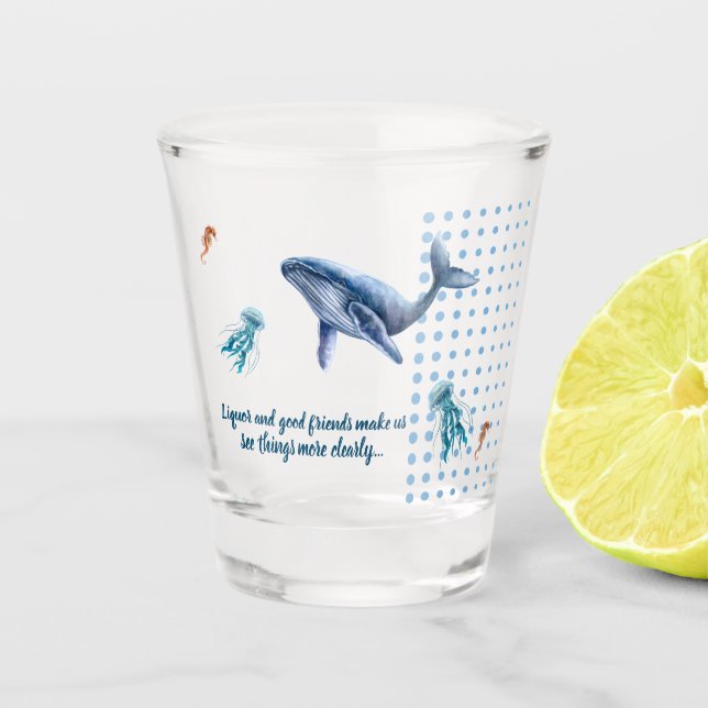 Vaso De Chupito Chill Vibes Glass: ‘Liquor & Good Friends Clarify  (Anverso)