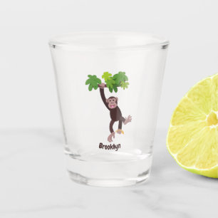 Vaso De Chupito Chimpancé lindo en personalizado colgante de la ju