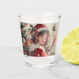 Vaso De Chupito Christasy Fantasy: Romance navideño 1.5oz de vidri