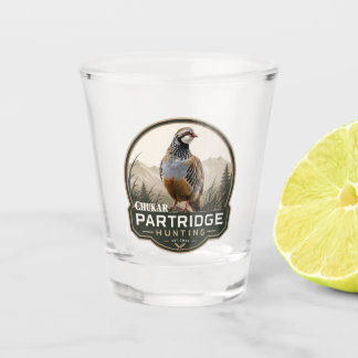 Vaso De Chupito Chukar Partridge hunting logo