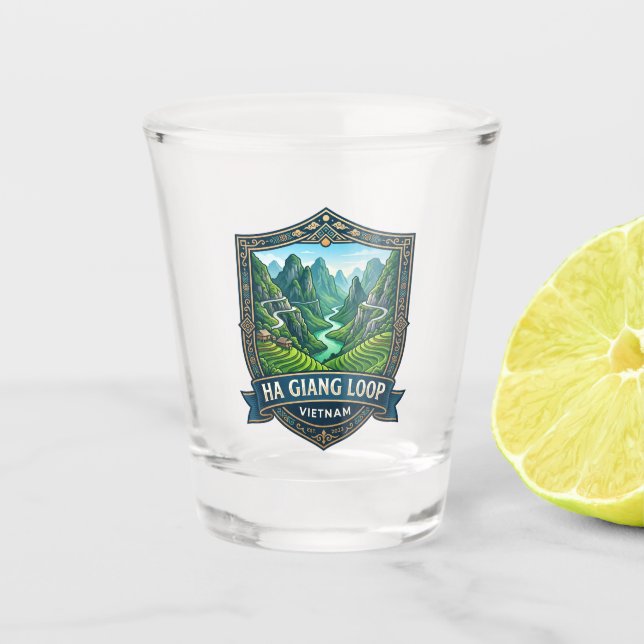 Vaso De Chupito Ciclo de Ha Giang Vietnam (Anverso)