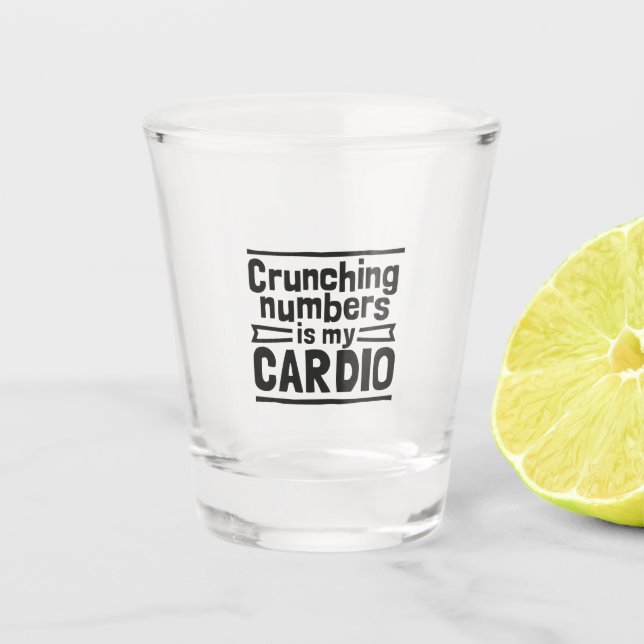 Vaso De Chupito Cifrar números es mi cardio (Anverso)