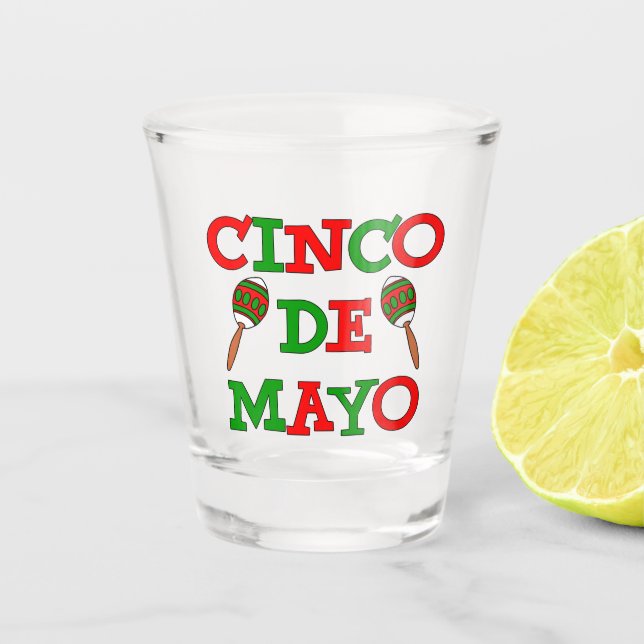 Vaso De Chupito Cinco De Mayo Maracas (Anverso)