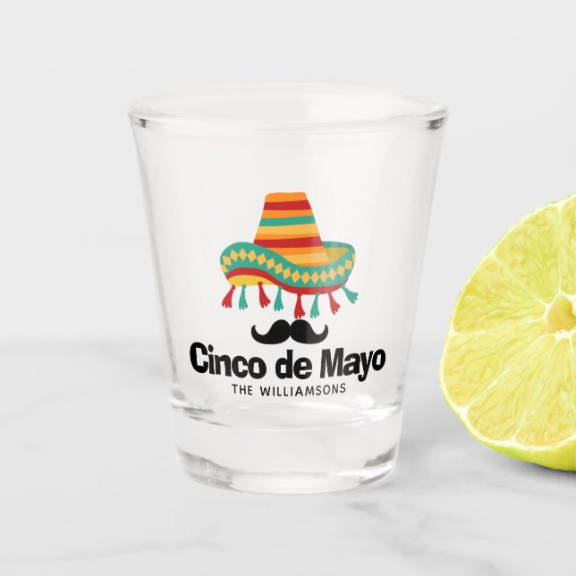 Vaso De Chupito Cinco de mayo personalizado (Anverso)