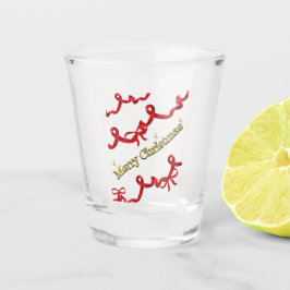 Vaso De Chupito Cinta roja y blanca de Mikitiez navidad cañadeazuc